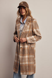 Lodgekeeper Plaid Long Coat - Westly