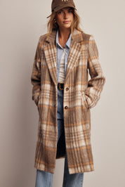 Lodgekeeper Plaid Long Coat - Westly