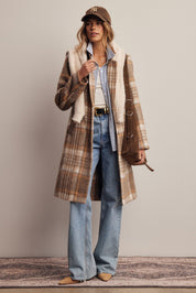 Lodgekeeper Plaid Long Coat - Westly