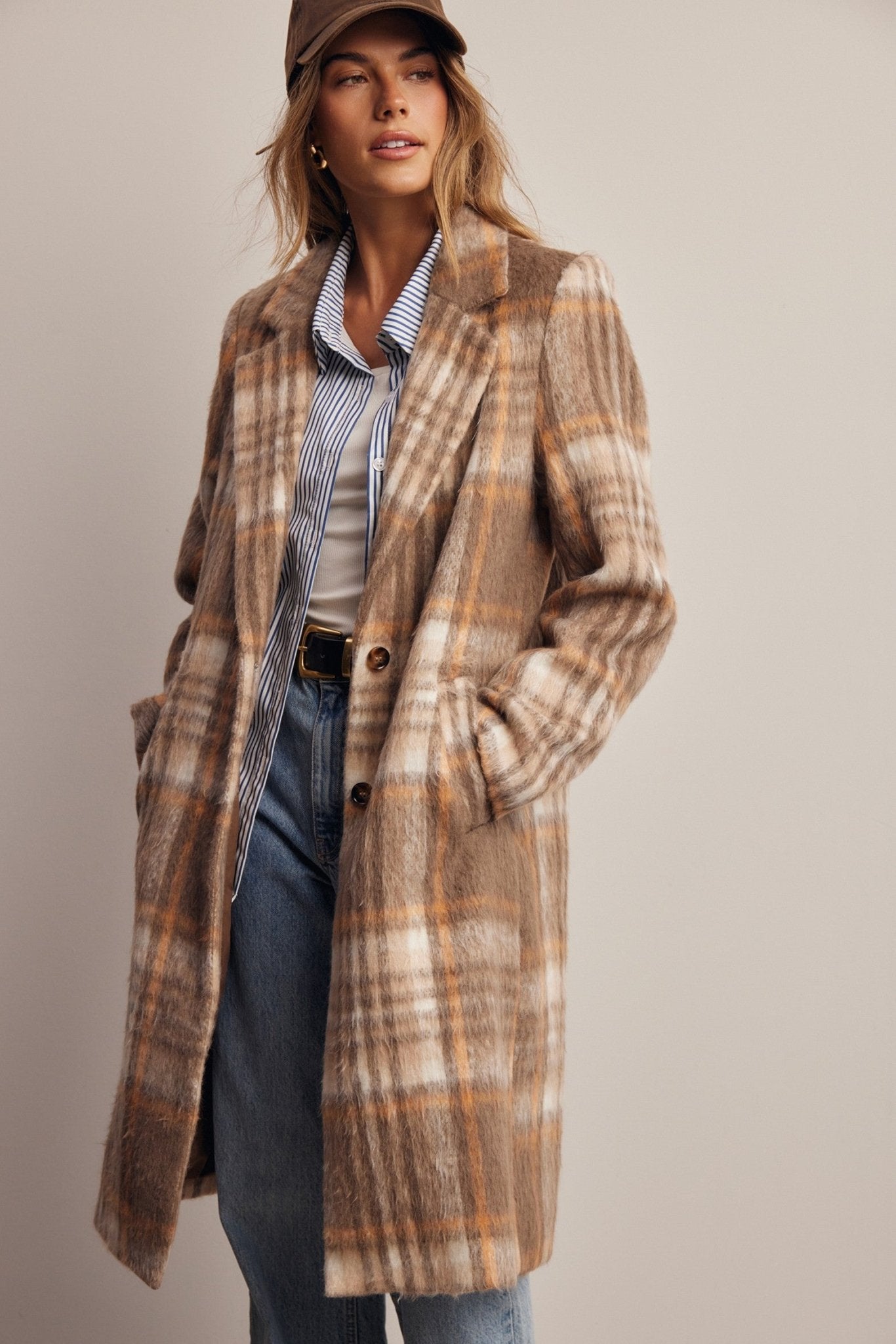 Lodgekeeper Plaid Long Coat - Westly