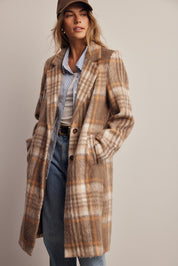 Lodgekeeper Plaid Long Coat - Westly