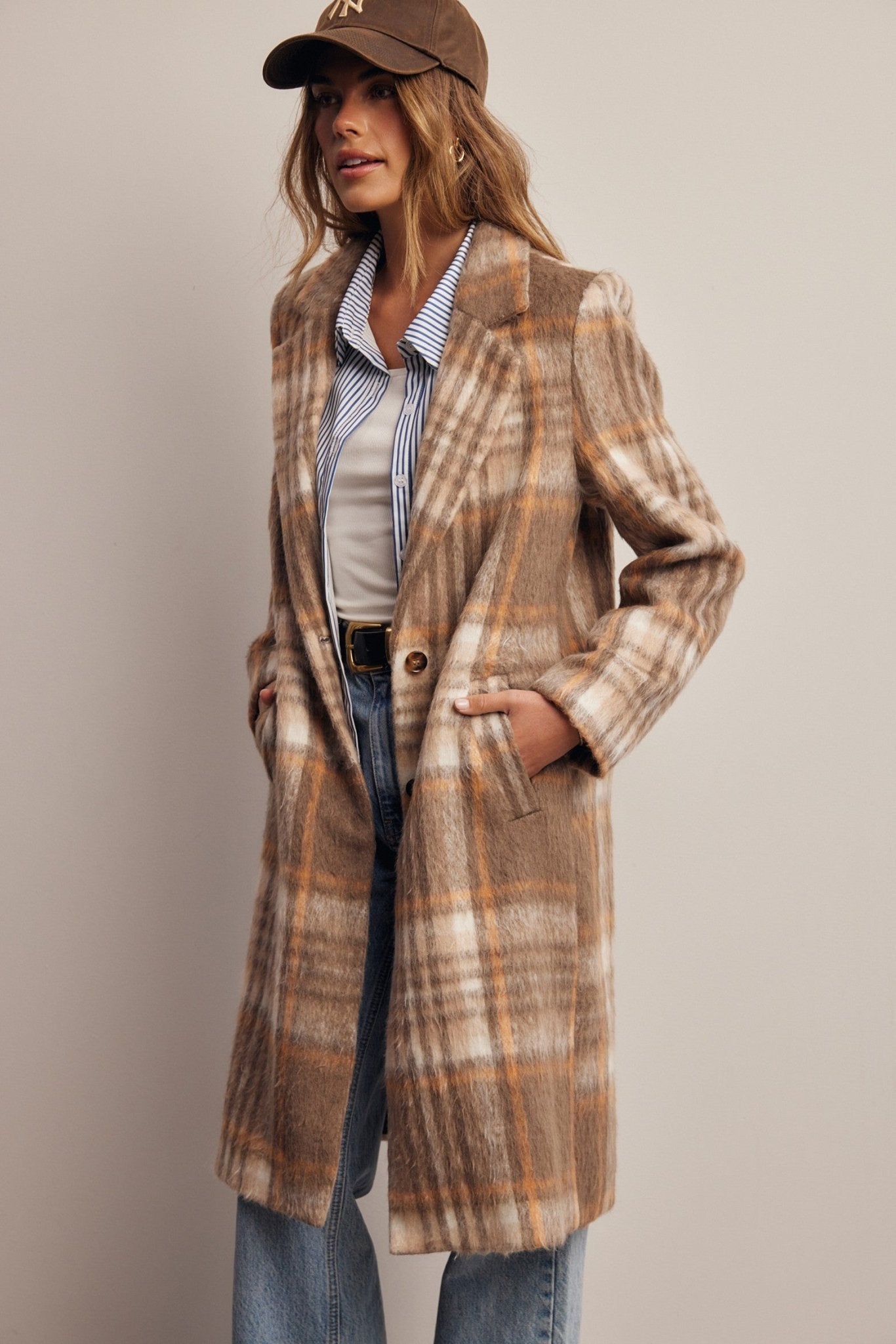 Lodgekeeper Plaid Long Coat - Westly