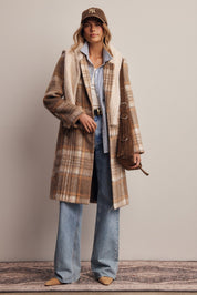 Lodgekeeper Plaid Long Coat - Westly