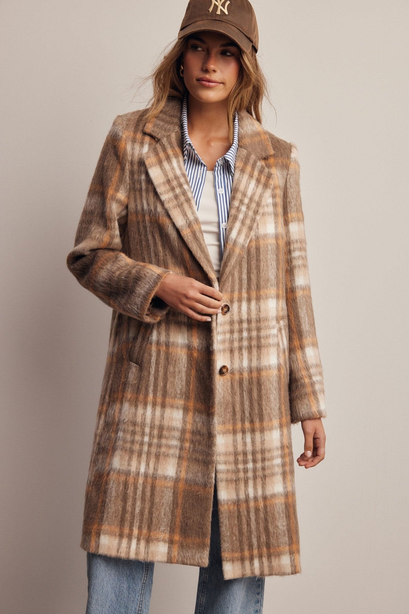 Lodgekeeper Plaid Long Coat - Westly