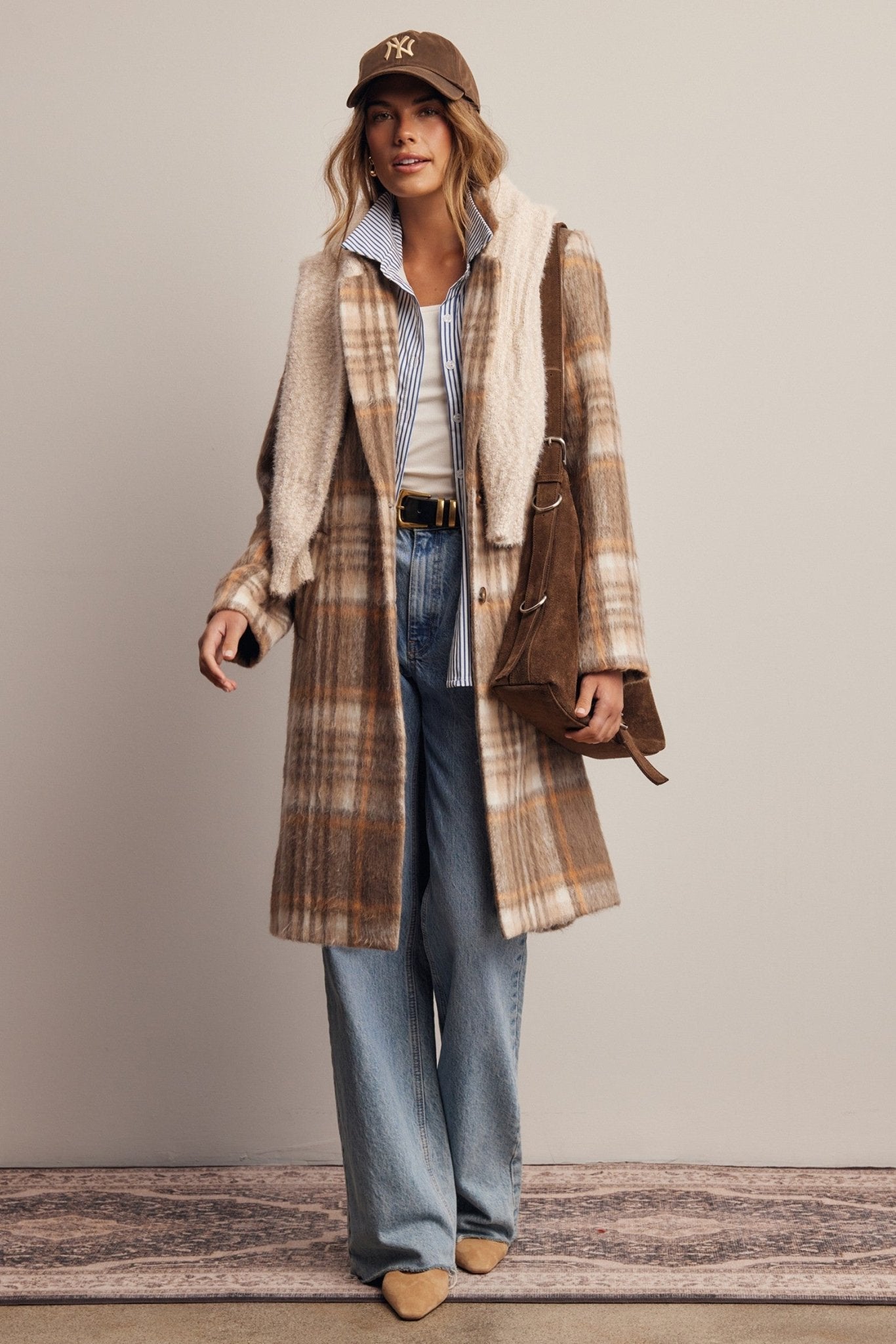Lodgekeeper Plaid Long Coat - Westly