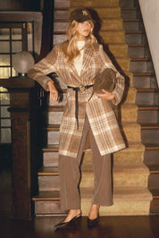 Lodgekeeper Plaid Long Coat in Macchiato, photo 1
