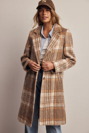 Lodgekeeper Plaid Long Coat in Macchiato, photo 7