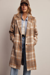 Lodgekeeper Plaid Long Coat in Macchiato, photo 9