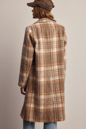 Lodgekeeper Plaid Long Coat in Macchiato, photo 15
