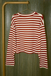 Long Weekend Striped Henley Lounge Top - Westly