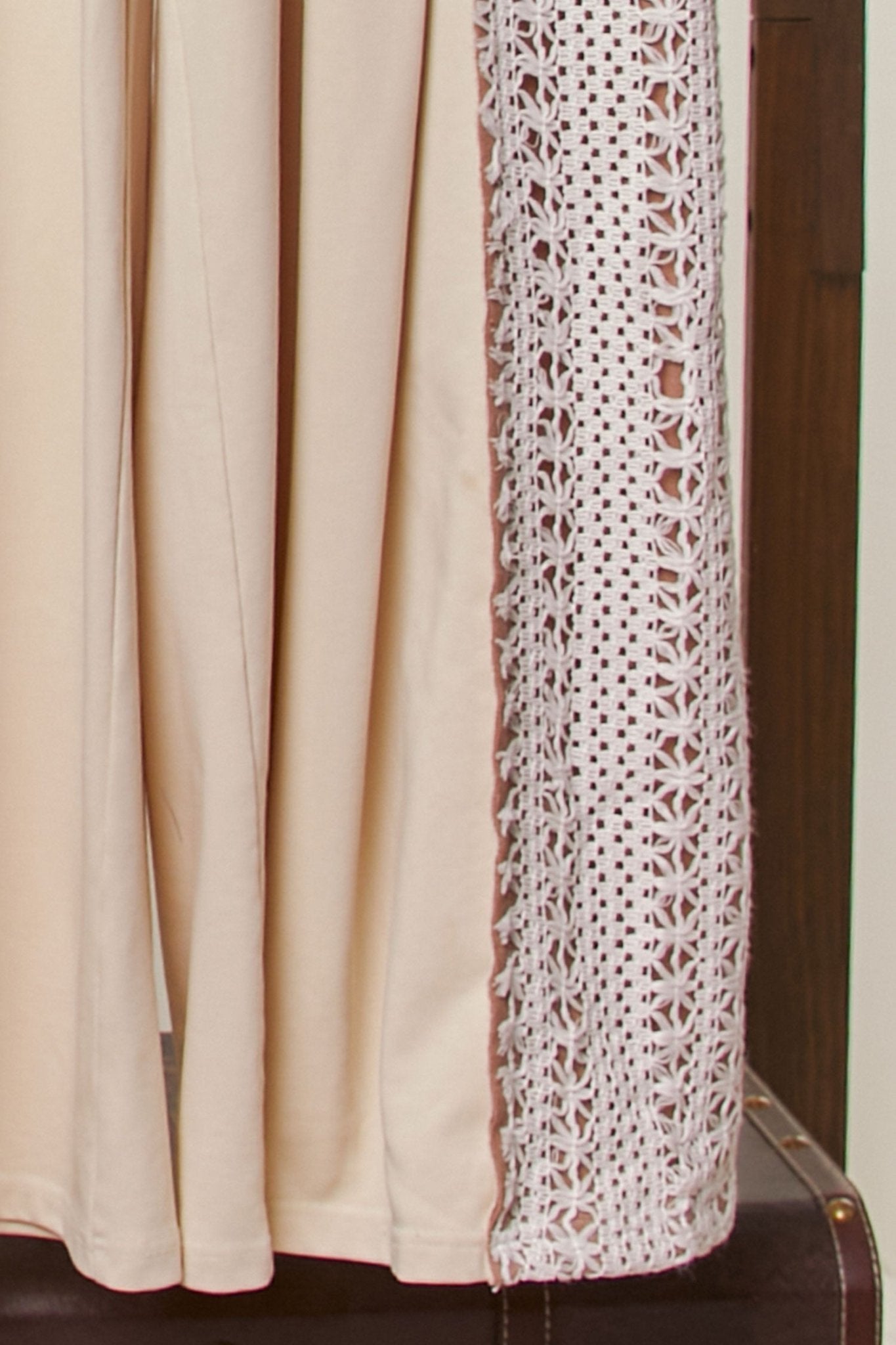 Loom Lace Accents Patchwork Maxi Pants - Westly