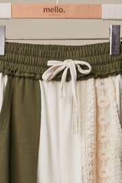 Loom Lace Accents Patchwork Maxi Pants - Westly