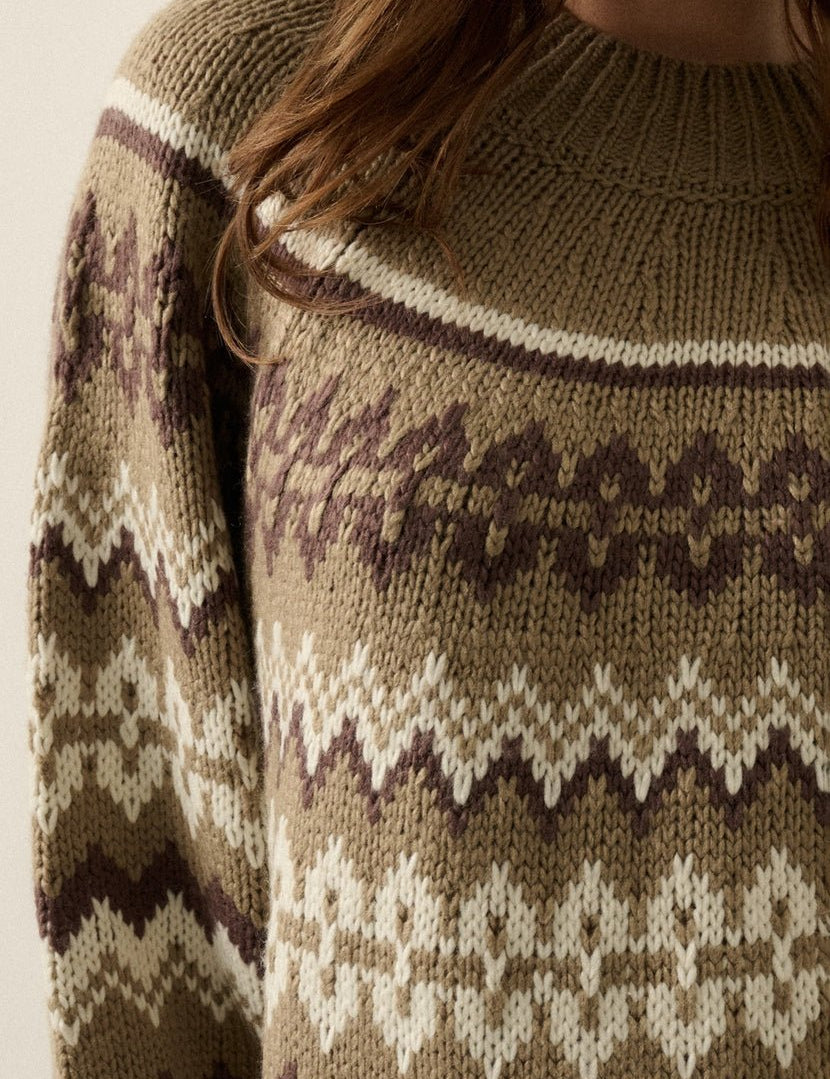 Los Olivos Raglan-Sleeve Mock-Neck Sweater - Westly