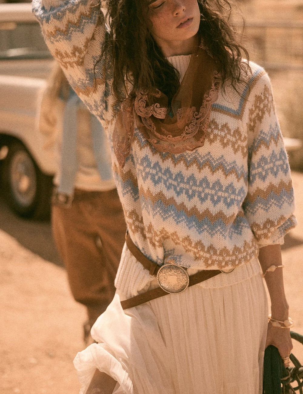 Los Olivos Raglan-Sleeve Mock-Neck Sweater - Westly