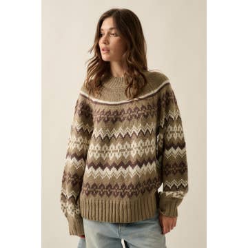 Los Olivos Raglan-Sleeve Mock-Neck Sweater - Westly