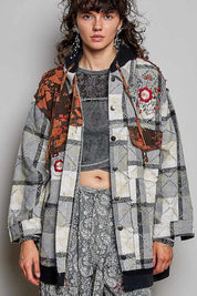 Lost & Found Floral Embroidered Hooded Jacket - Westly