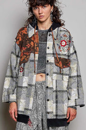 Lost & Found Floral Embroidered Hooded Jacket - Westly