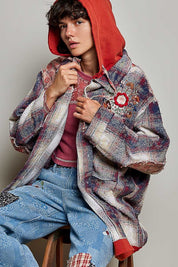 Lost & Found Floral Embroidered Hooded Jacket - Westly