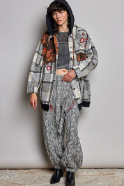 Lost & Found Floral Embroidered Hooded Jacket - Westly