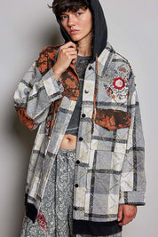 Lost & Found Floral Embroidered Hooded Jacket - Westly