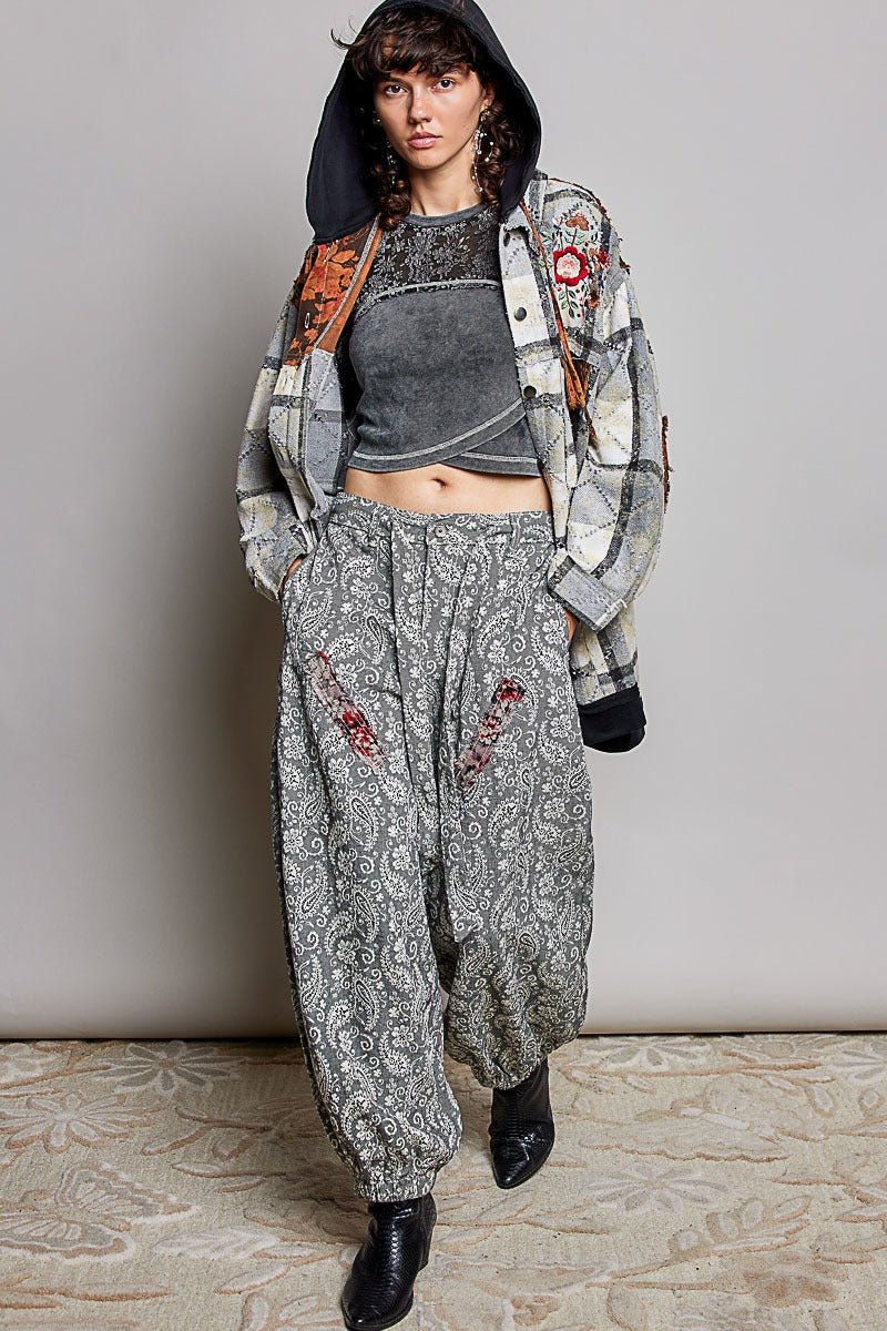 Lost & Found Floral Embroidered Hooded Jacket - Westly