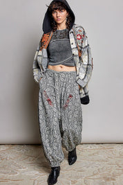 Lost & Found Floral Embroidered Hooded Jacket - Westly