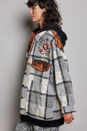 Lost & Found Floral Embroidered Hooded Jacket - Westly