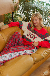 Louisa Lace and Bow Plaid Pants - Westly