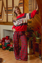 Louisa Lace and Bow Plaid Pants - Westly