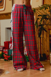 Louisa Lace and Bow Plaid Pants - Westly