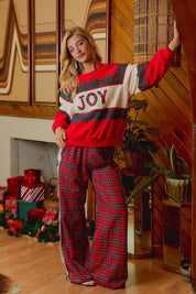Louisa Lace and Bow Plaid Pants - Westly