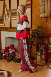 Louisa Lace and Bow Plaid Pants - Westly