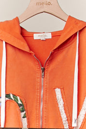 Love Letter Patchwork Zip - Up Hoodie - Westly