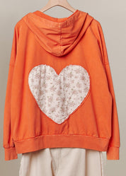 Love Letter Patchwork Zip - Up Hoodie - Westly