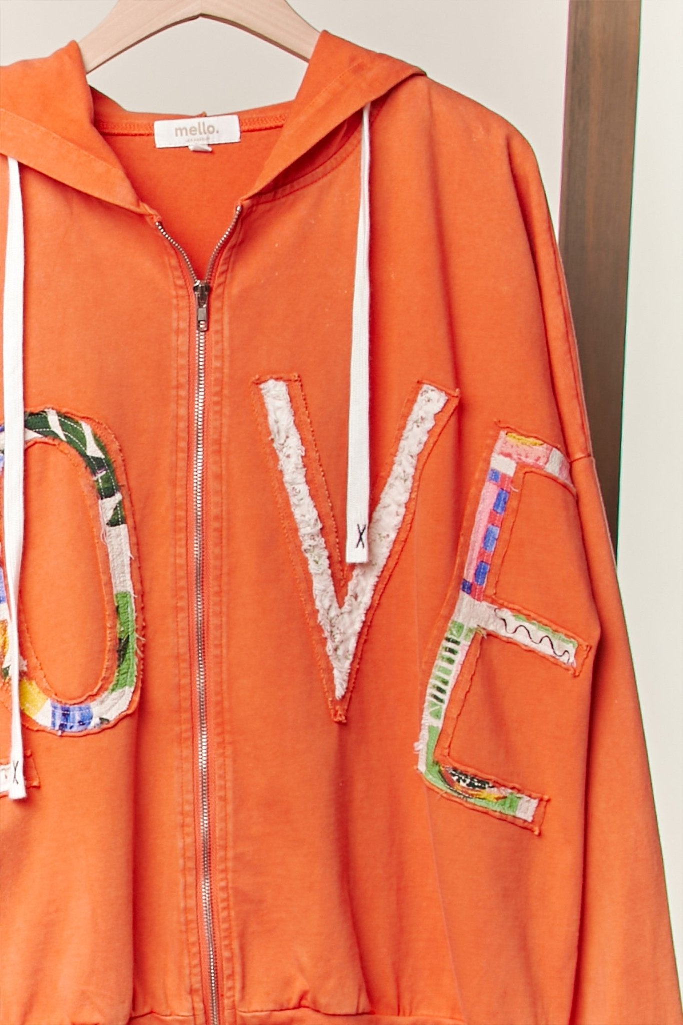 Love Letter Patchwork Zip - Up Hoodie - Westly