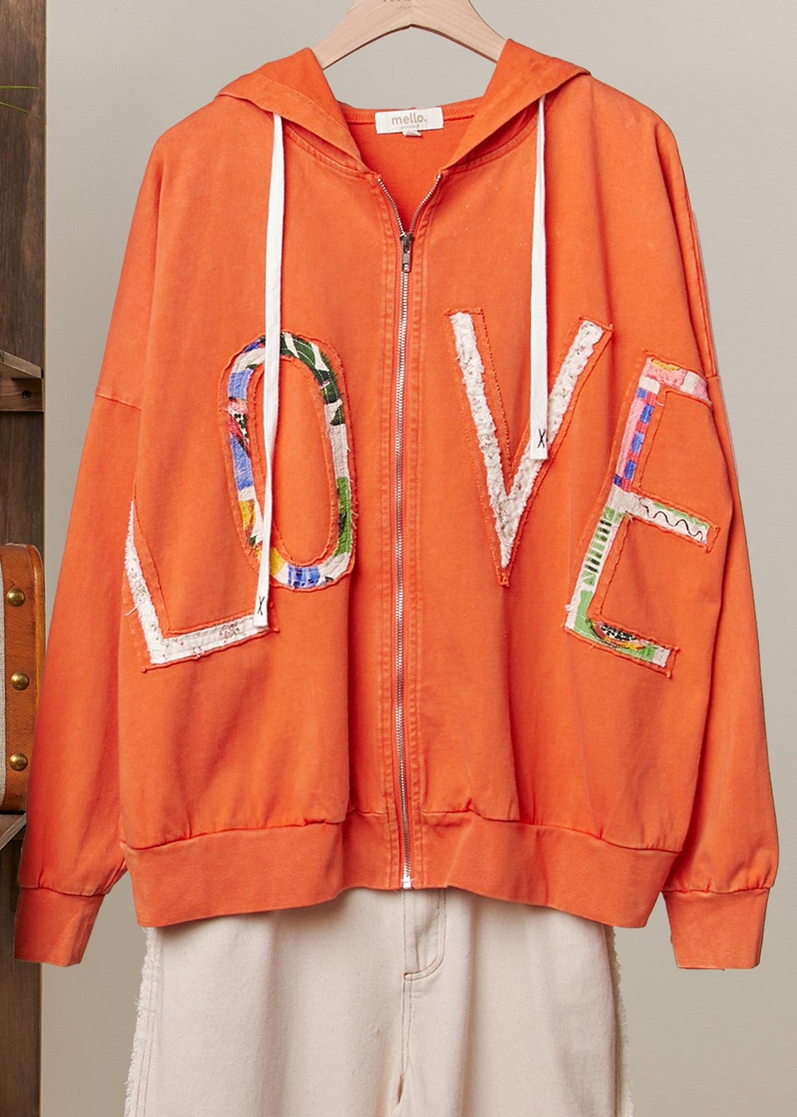 Love Letter Patchwork Zip - Up Hoodie - Westly