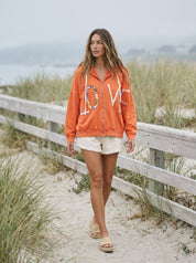 Love Letter Patchwork Zip - Up Hoodie - Westly