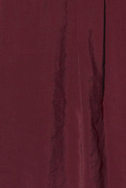 Lovelace Lace Hem Button Down - Burgundy