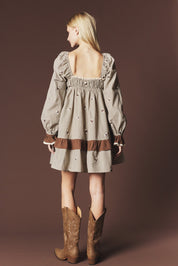 Lovesong Plaid Heart Pocket Mini Dress - Westly