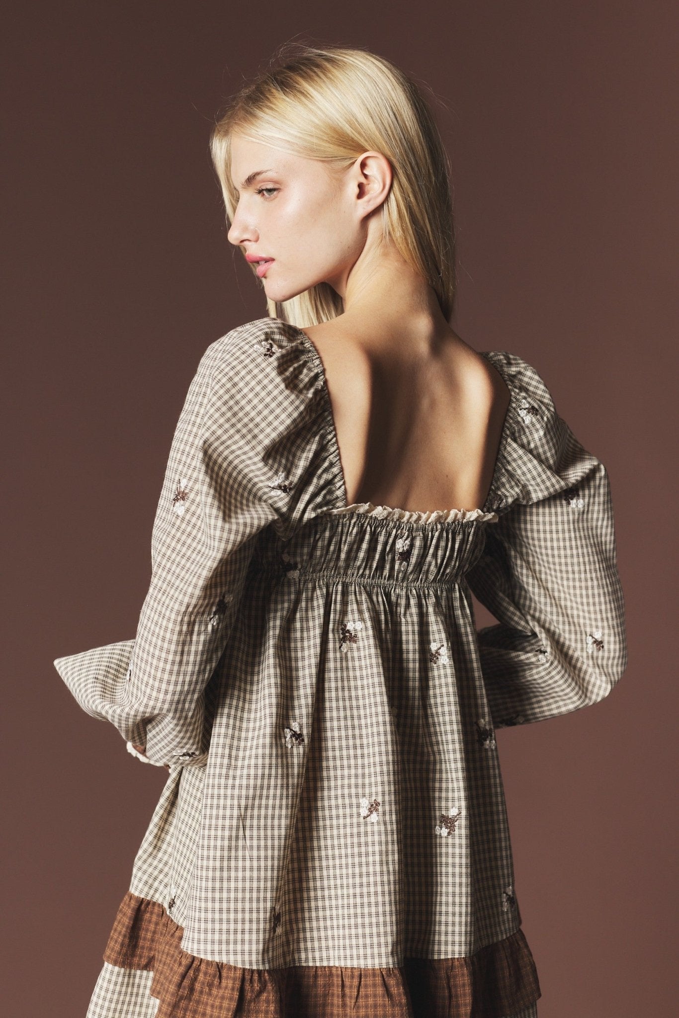 Lovesong Plaid Heart Pocket Mini Dress - Westly