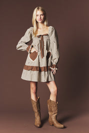 Lovesong Plaid Heart Pocket Mini Dress - Westly