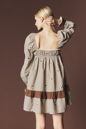 Lovesong Plaid Heart Pocket Mini Dress - Westly
