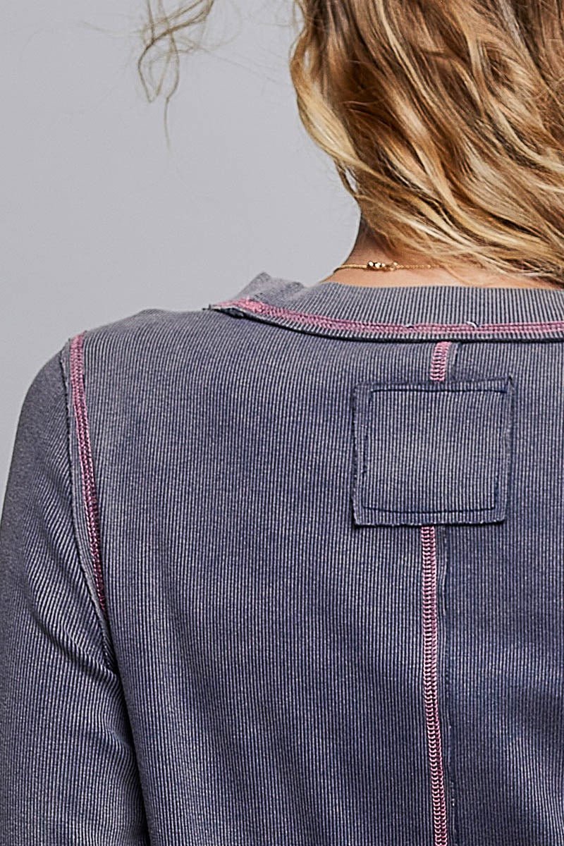 Lovestruck Vintage Washed Long-Sleeve Top - Westly