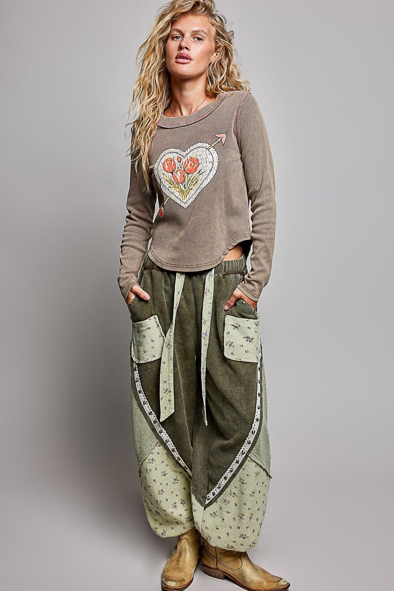 Lovestruck Vintage Washed Long-Sleeve Top - Westly