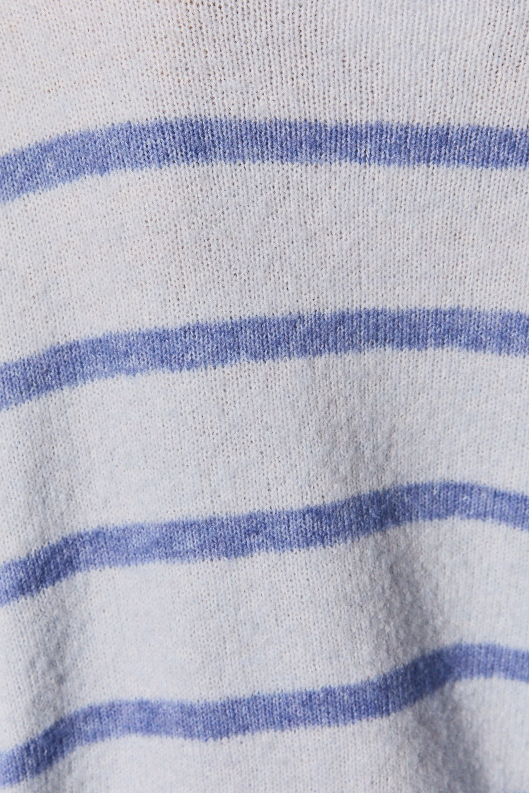 Lowtide Rolled Edge Stripe Cardigan - Light Blue Blue Stripe