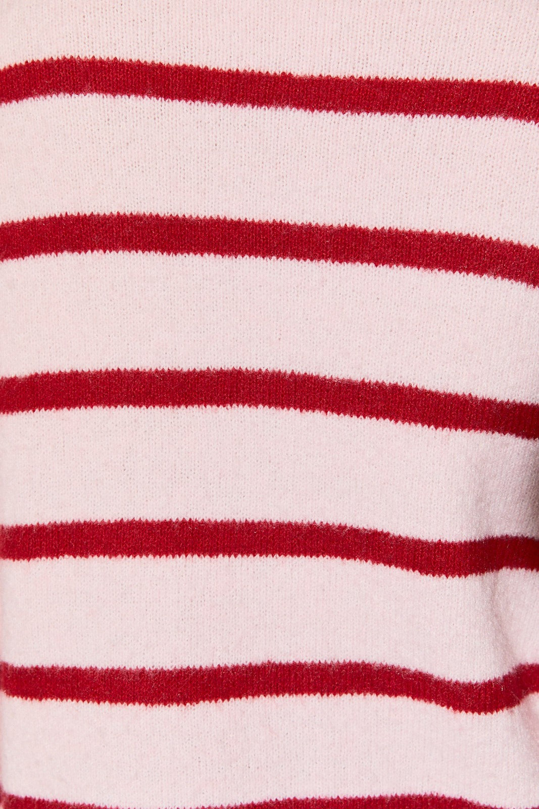 Lowtide Rolled Edge Stripe Cardigan - Pink Red Stripe