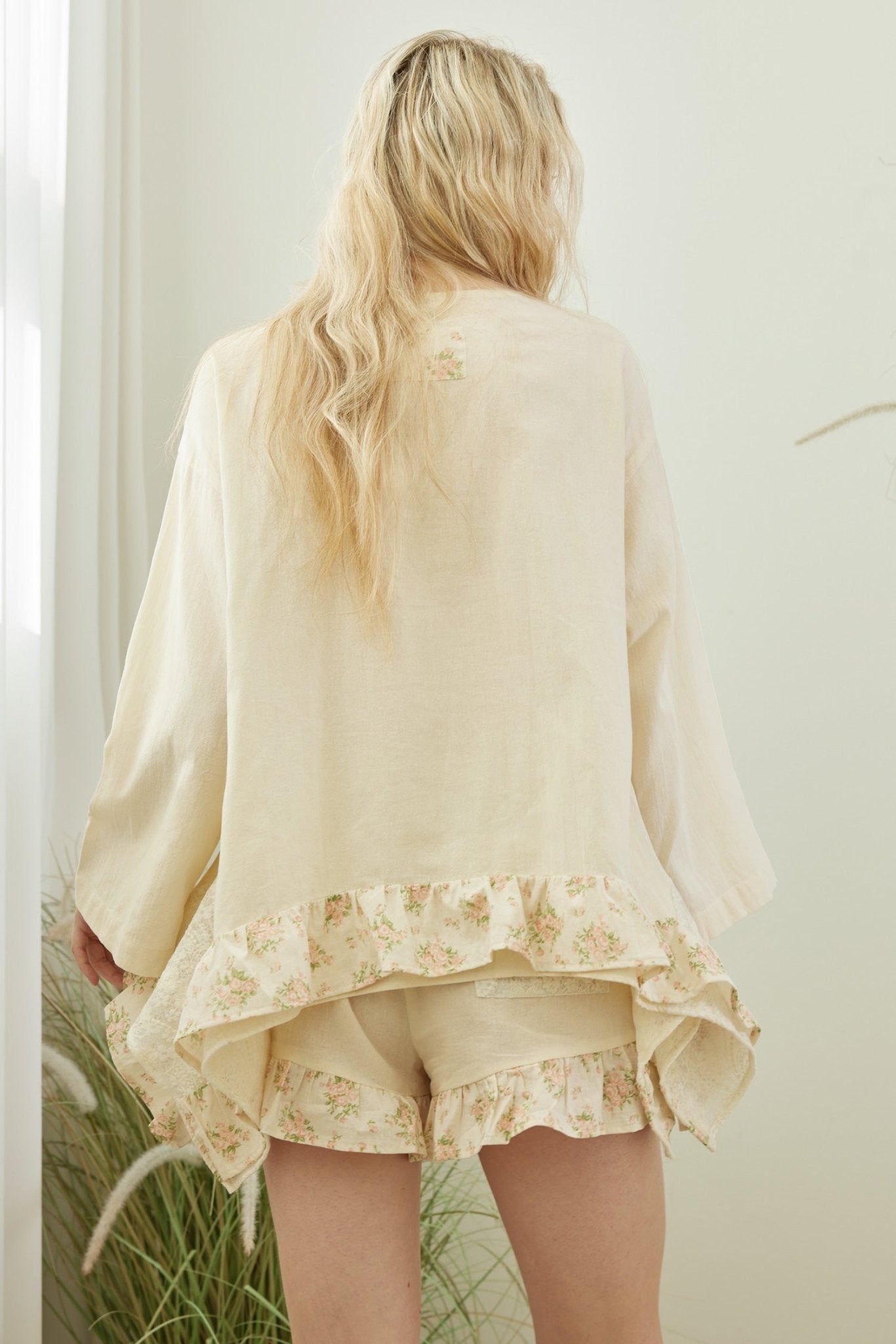 Lucia Boho Frilled Floral Crochet Patchwork Top - Westly
