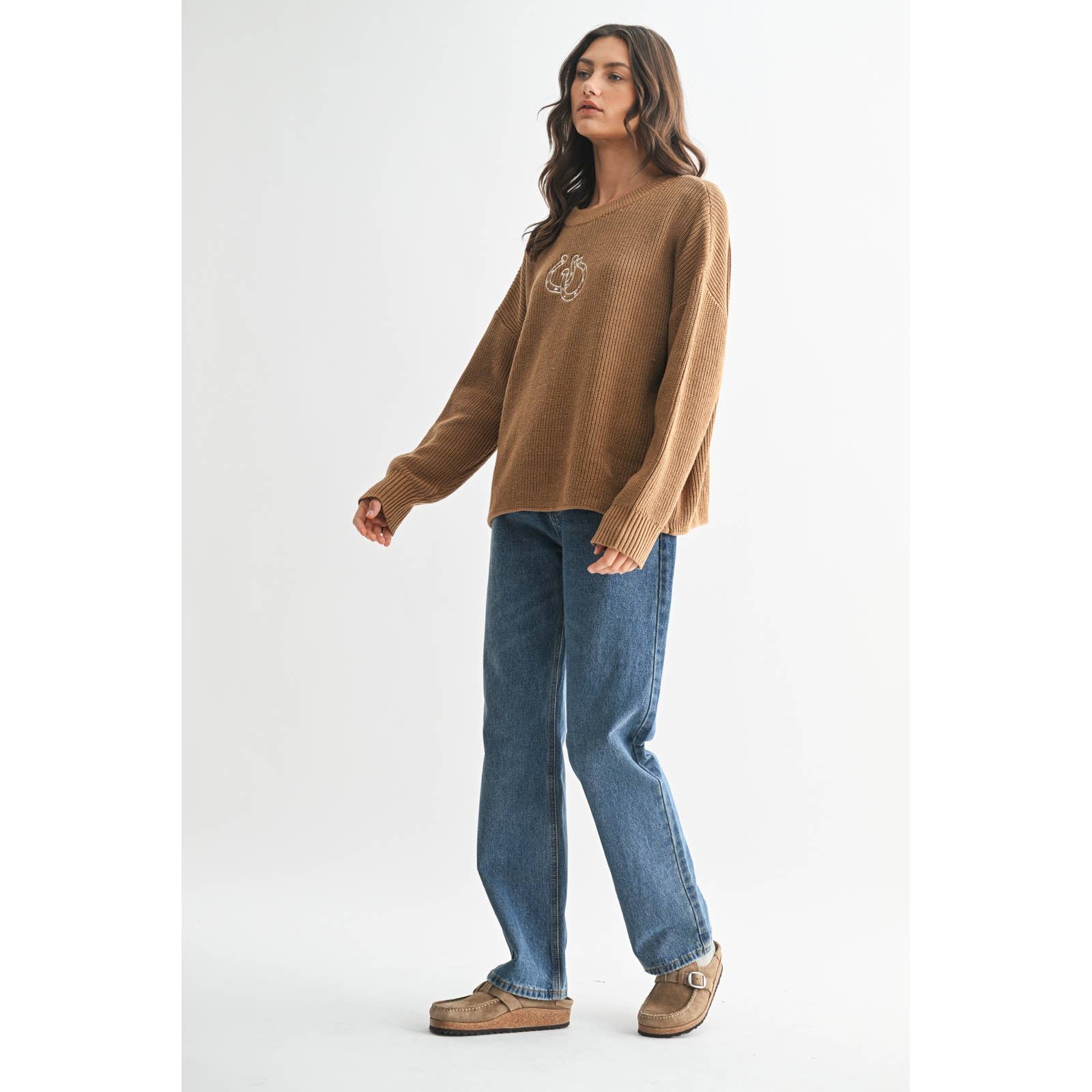 Lucky You Double Horseshoe Knit Sweater - Westly