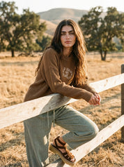 Lucky You Double Horseshoe Knit Sweater - Westly