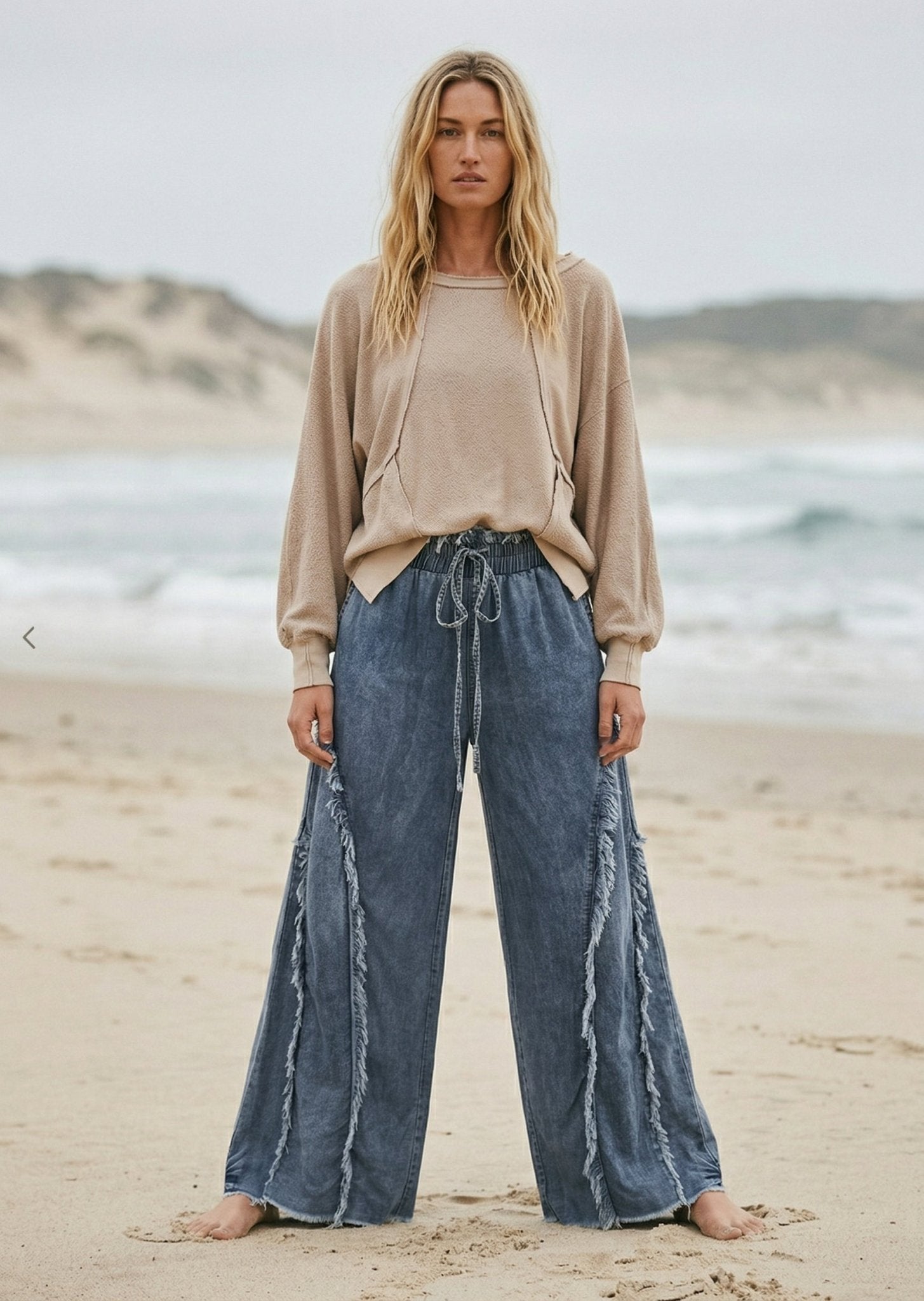 Luna Fringe Wide - Leg Tencel Pants [PRE - ORDER 4/1] - Westly